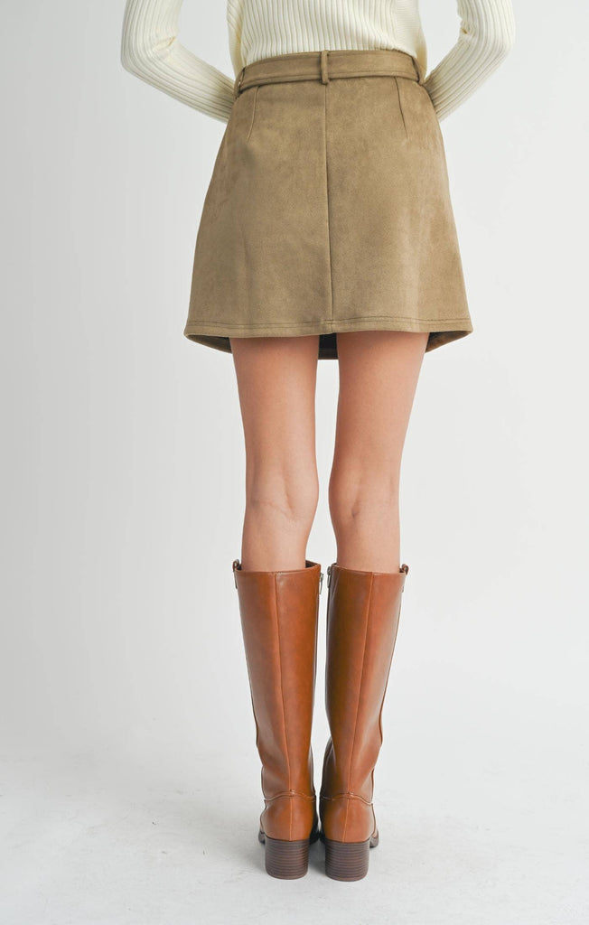 Tuscany Faux Suede Mini Skirt