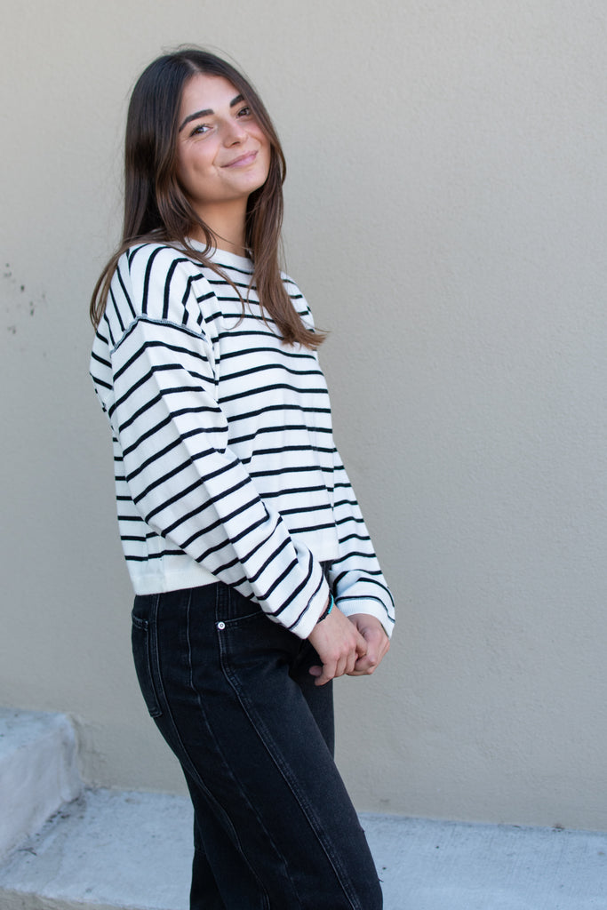 Peyton Striped Soft Knit Sweater