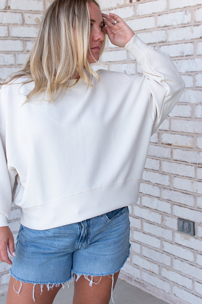 Wren Ribbed Oversized Pullover Top