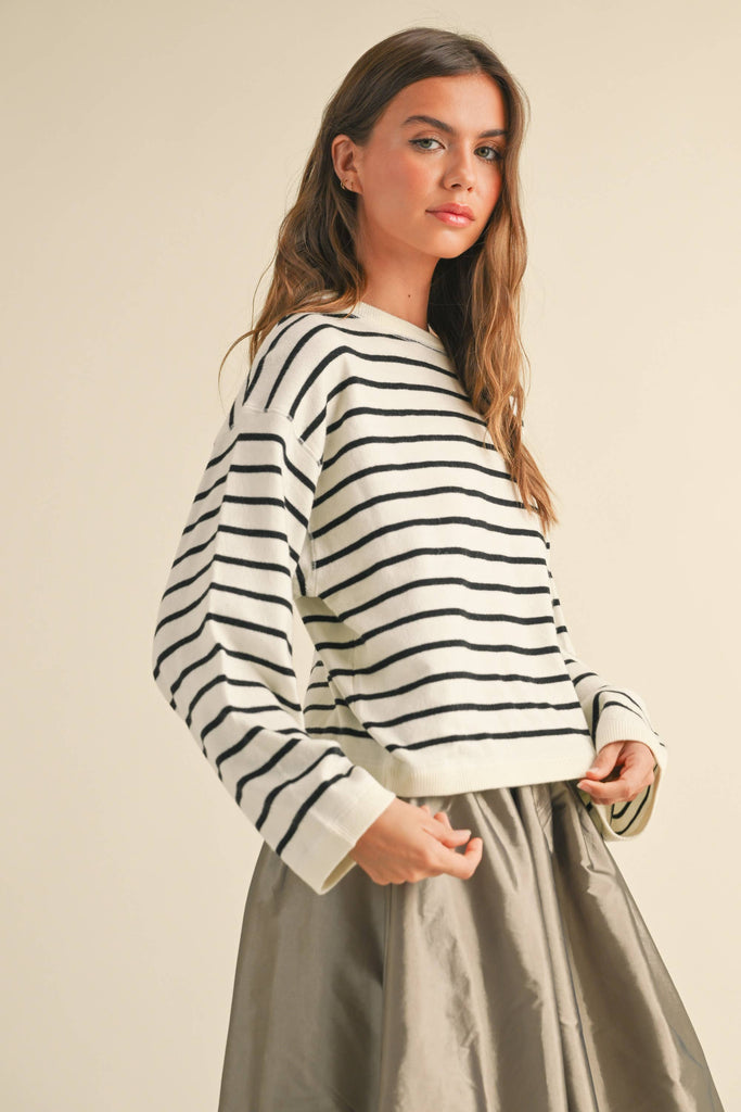 Peyton Striped Soft Knit Sweater