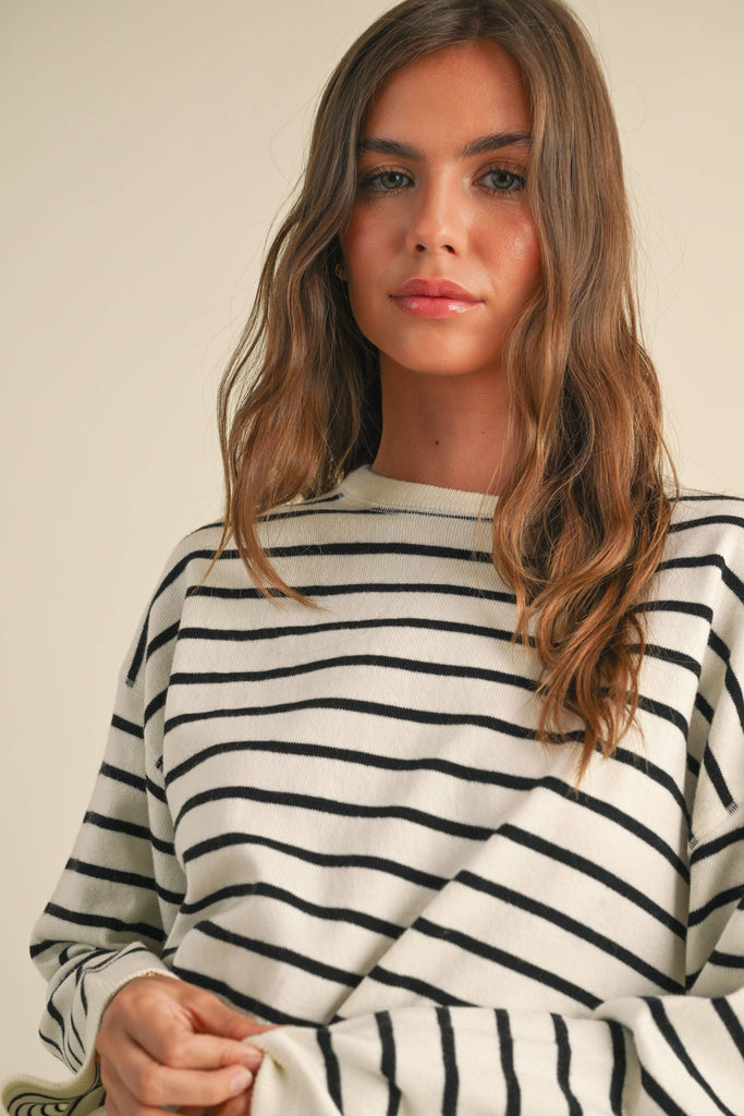 Peyton Striped Soft Knit Sweater