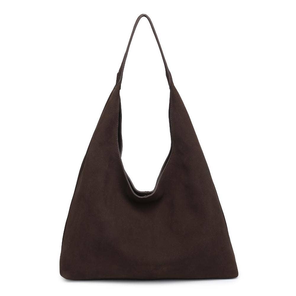 Amber Genuine Suede Leather Hobo